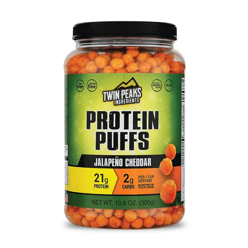Twin Peaks Protein Puffs - 21G of Protein, Low Carb, Keto Friendly Protein Snacks
