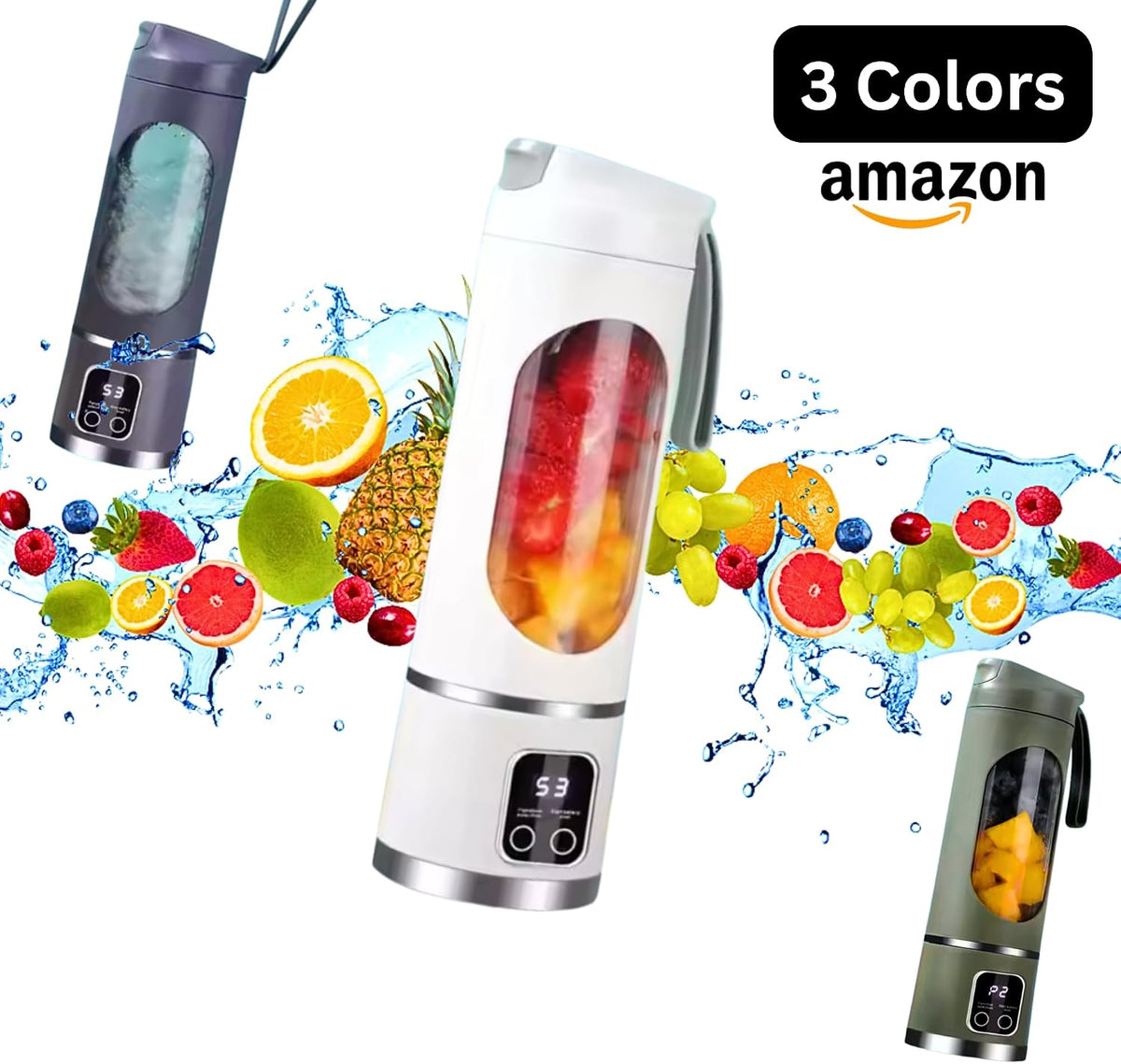 Portable Blender, 12-Blade Cordless Smoothie Maker, 15.2Oz with Ice Crush Power, USB-C Rechargeable, Leakproof, Bpa-Free, Self-Cleaning for Shakes, Protein, Juices, Frozen Fruit (Green, 7.4V)