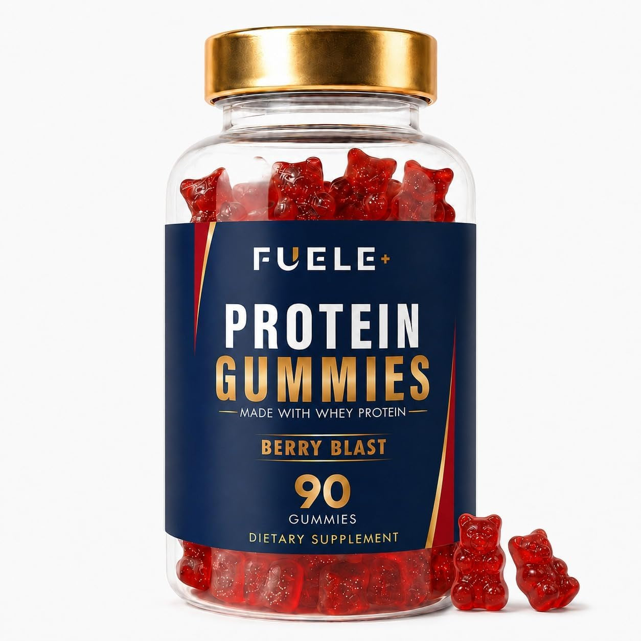 Protein Gummies – 12G Protein per Serving, Mixed Berry Flavor, No Added Sugar, Vegetarian-Friendly, Supports Muscle Recovery