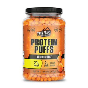 Twin Peaks Protein Puffs - 21G of Protein, Low Carb, Keto Friendly Protein Snacks
